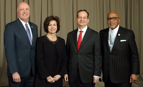 At this week's NLS, the board leadership and I spoke with Secretary of Labor Alexander Acosta. Pictured with us are Jackson College President and Past Board Chair Daniel Phelan, Mississippi Gulf Coast Community College President and AACC Board Chair Mary Graham.
